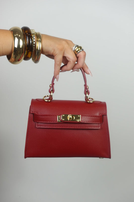 Sac en cuir H - rouge