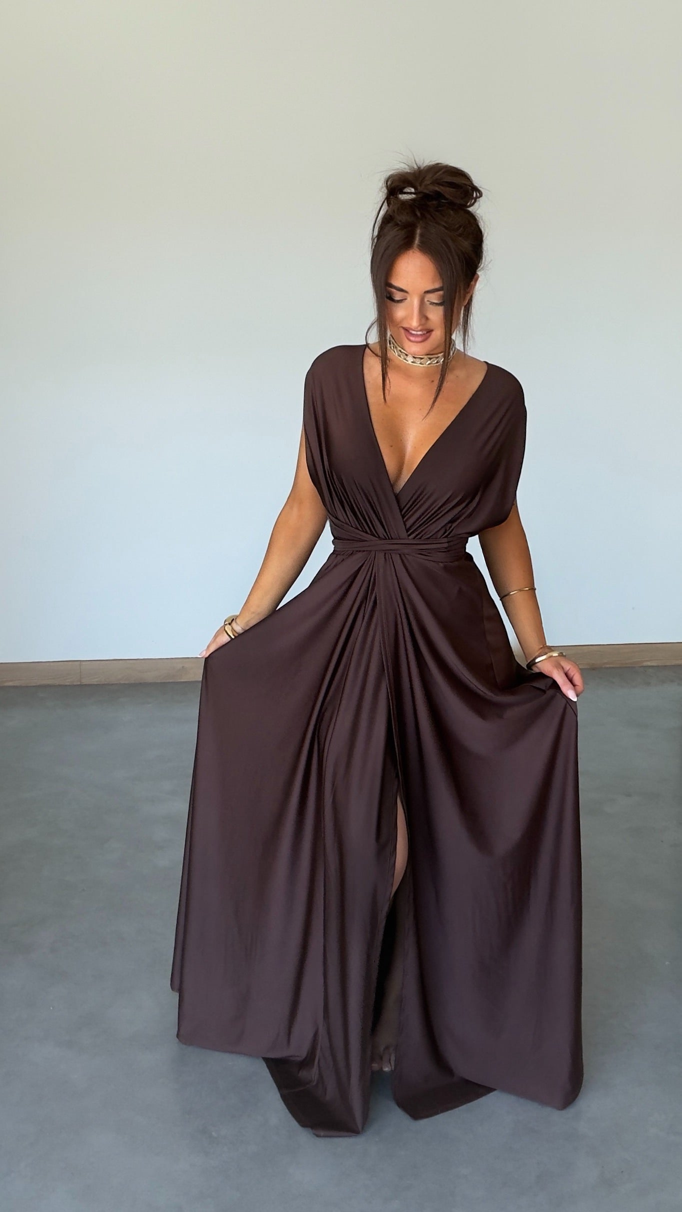 PRÉCOMMANDES Robe modulable - chocolat (livraison dans 2 semaines)