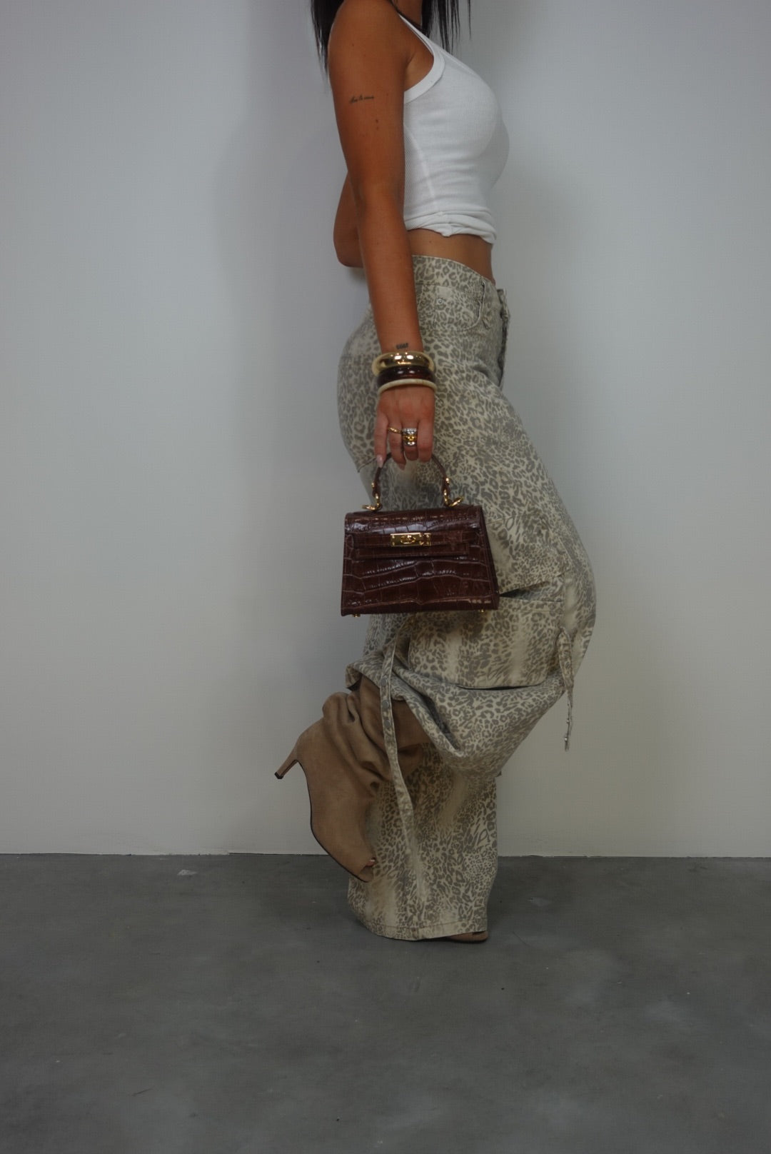 Bottes suedine ouvertes - beige